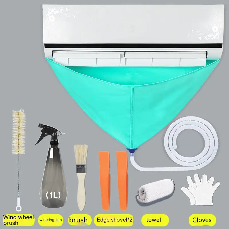 Air Conditioner Waterproof Cover with Cleaning Tools Set