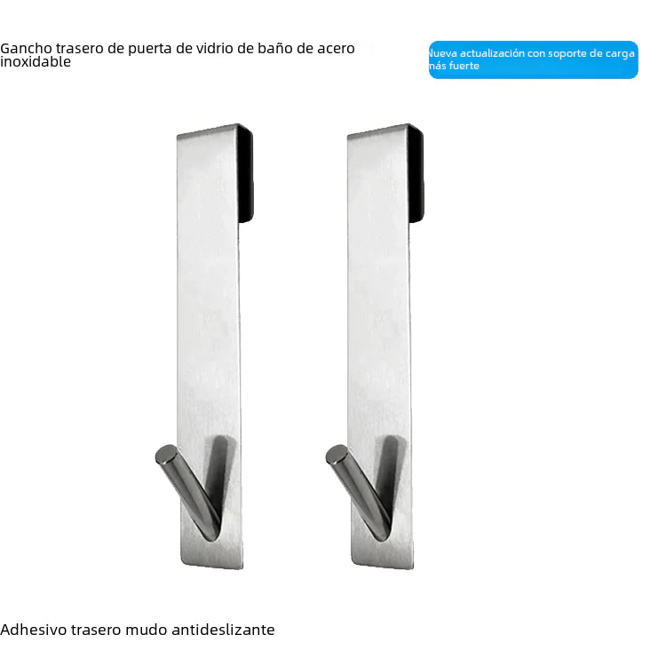 New Stainless Steel Bathroom Glass Door Hook, Removable