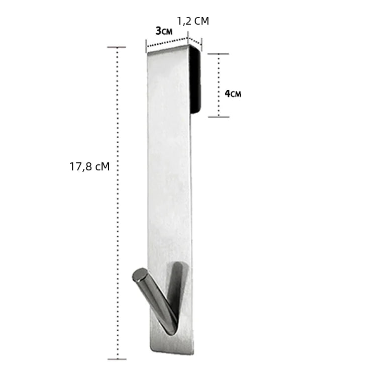 New Stainless Steel Bathroom Glass Door Hook, Removable